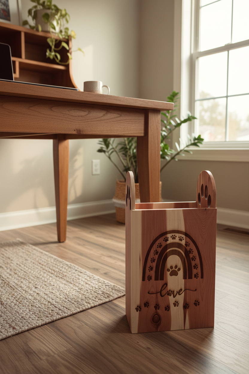 Trash Box that Uses Handled Grocery Bags