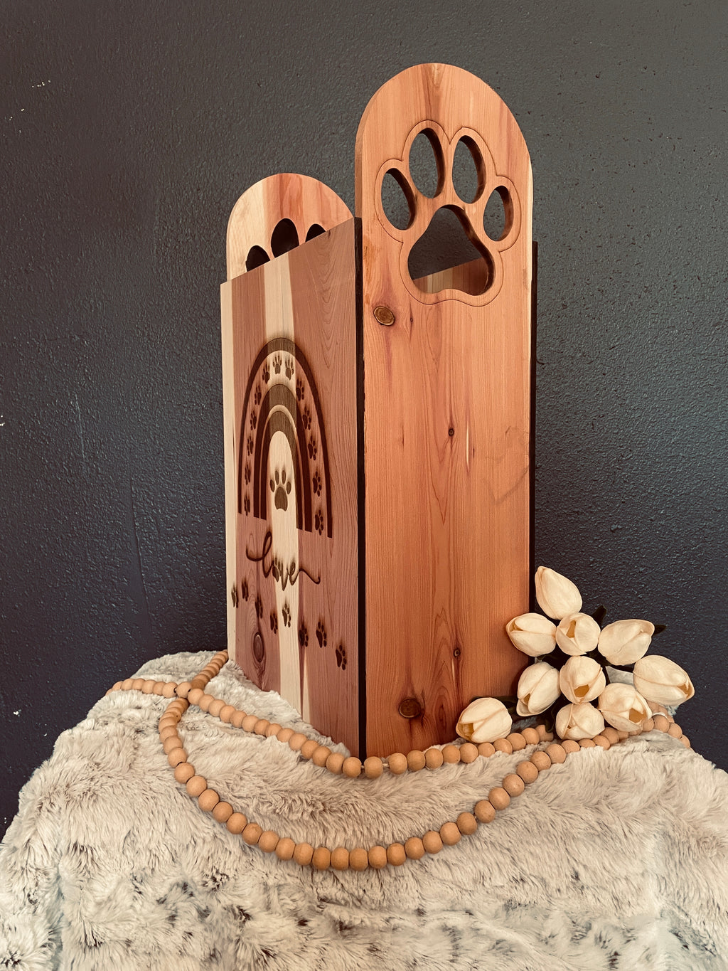 Trash Box that Uses Handled Grocery Bags